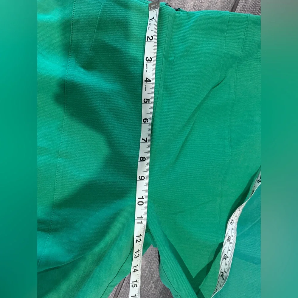 FREE PEOPLE‎ Real Deal Slit Green Boho Stretch Pants Sz XS NWT